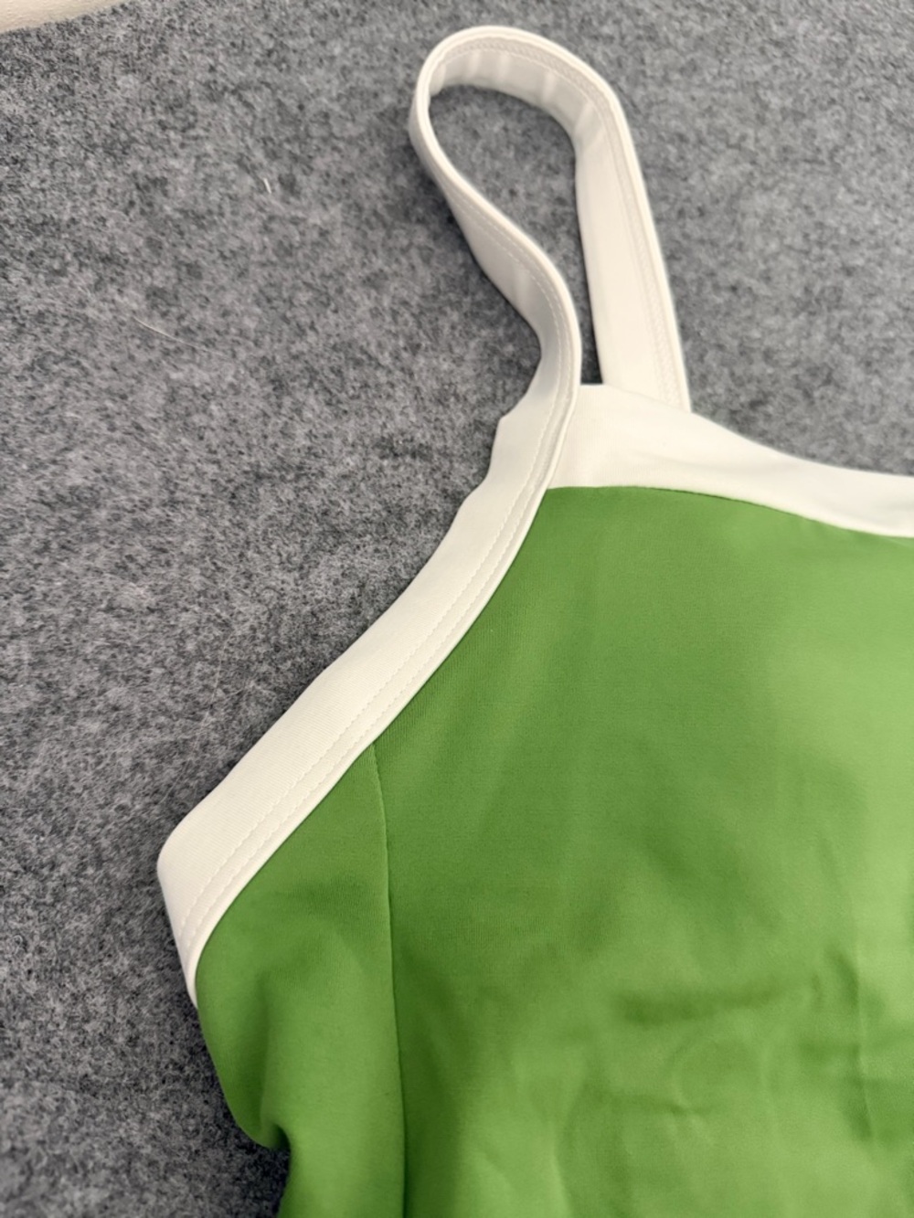 NWT! Shade & Shore | Green One-Piece Swimsuit with White Trim - Picture 3 of 6